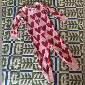 Hanna Zip Pajamas - Hearts